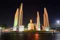 Democracy Monument in the night landscape. Bangkok,Thailand