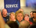 Democrat Hillary Clinton Speaks to Machinists at Union Hall Royalty Free Stock Photo