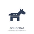 Democrat icon. Trendy flat vector Democrat icon on white background from United States of America collection