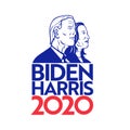 Democrat Joe Biden and Kamala Harris Presidential Election 2020 Retro Royalty Free Stock Photo