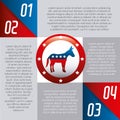 Democrat party usa isolated icon Royalty Free Stock Photo