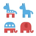 Democrat and republican symbols Royalty Free Stock Photo