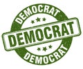 democrat stamp. democrat label. round grunge sign