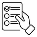Democratic decision icon outline vector. Ballot box