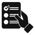 Democratic decision icon simple vector. Ballot box