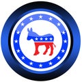 Democratic election button Royalty Free Stock Photo