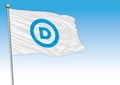 Democratic Party flag, United States, vector illustration, editorial Royalty Free Stock Photo