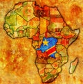 democratic republic of congo on actual map of africa Royalty Free Stock Photo
