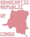 Democratic Republic Of Congo Africa Dot Map