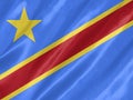 Democratic Republic of the Congo Flag Royalty Free Stock Photo