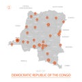 Democratic Republic of the Congo map with administrative divisions.