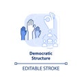 Democratic structure light blue concept icon Royalty Free Stock Photo