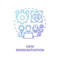 Democratization blue gradient concept icon Royalty Free Stock Photo