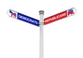 Democrats Republicans Direction Sign