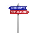 Democrats Republicans Direction Sign