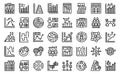 Demographer icons set outline vector. Age human Royalty Free Stock Photo