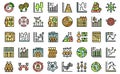 Demographer icons set vector flat Royalty Free Stock Photo