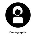 Demographic icon vector isolated on white background, logo concept of Demographic sign on transparent background, black filled