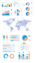Demographic infographic. People population statistics percentage visualisation graphic garish vector business Royalty Free Stock Photo