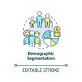 Demographic segmentation concept icon