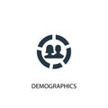 Demographics icon. Simple element