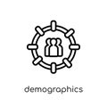 Demographics icon. Trendy modern flat linear vector Demographics