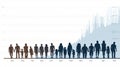 Demography Change Illustration: Trends, Data, Population Shift Analysis for Visual Representation Royalty Free Stock Photo