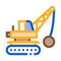 Demolish Machine Icon Vector Outline Illustration