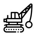 Demolish Machine Icon Vector Outline Illustration