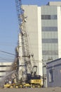 A demolished building at Olympic Blvd after the Northridge earthquake in 1994 Royalty Free Stock Photo