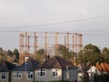 The demolished gas holder in Branksome, Poole, England