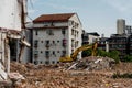 Demolished old apartment in wuhan city