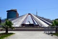 Close up on demolished Pyramid of Tirana, Albania. Royalty Free Stock Photo