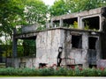 Demolished Westerplatte barracks