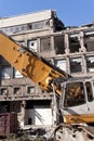 Demolishing building