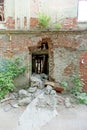 Demolition of an abandoned residential stone two-story house on Sovetskaya Street 2A.