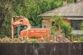 Demolition of a dilapidated building Royalty Free Stock Photo