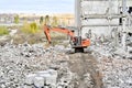 Demolition and dismantling of the remnants of the large industrial enterprise Royalty Free Stock Photo