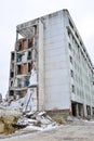 Demolition and dismantling of the remnants of the large industrial enterprise Royalty Free Stock Photo