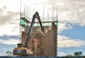 Demolition of a Hospital Building Royalty Free Stock Photo