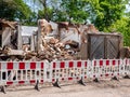 Demolition of a house construction site Royalty Free Stock Photo