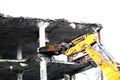 Demolition, hydraulic shears Royalty Free Stock Photo