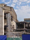 Demolition of the Istropolis House of Culture, with marble tiles donated by Fidel Castro during communist Czechoslovakia