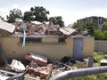 Demolition of a neighborhood to renovate