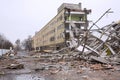 Demolition of the old factory building Royalty Free Stock Photo