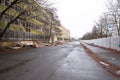 Demolition of the old factory building Royalty Free Stock Photo