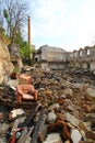 Demolition of the old factory building Royalty Free Stock Photo