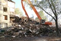 Demolition old house Royalty Free Stock Photo