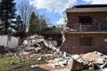 Demolition of old houses in Erkelenz Royalty Free Stock Photo