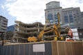 Demolition of an old industrial building. Royalty Free Stock Photo